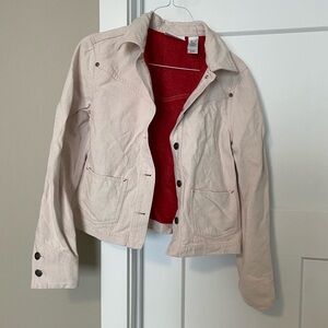 Liz Claiborne Pink Jean Jacket Structured Design